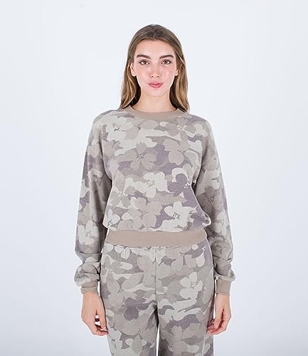 Hurley Damski sweter kwiatowy z okrągłym dekoltem