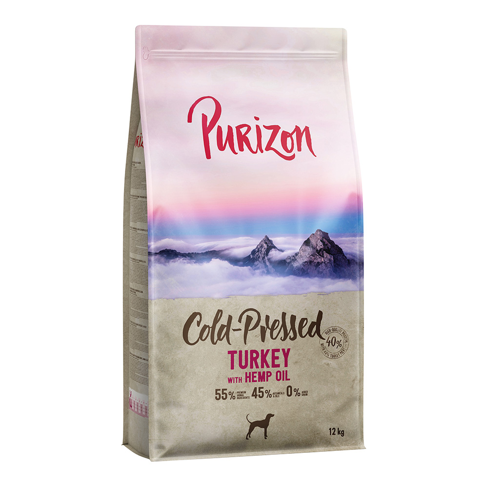Dwupak Purizon, 2 x 12 kg - Coldpressed, indyk z olejem konopnym