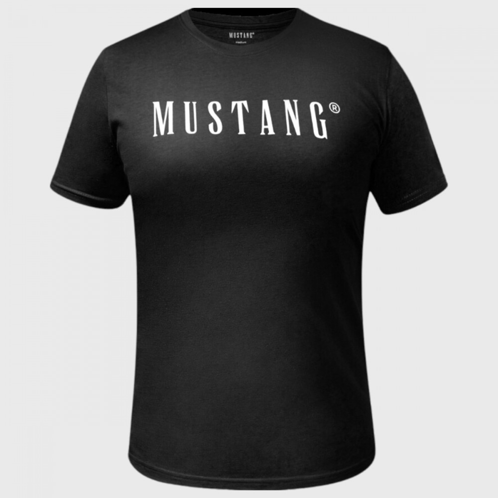 Koszulka Bawełniana Mustang Męska Czarna 4222-2100-400 4222-2100-400