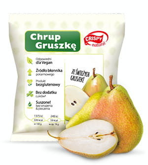 Crispy Natural Suszone Chipsy z Gruszki Chrup Gruszkę 18g -