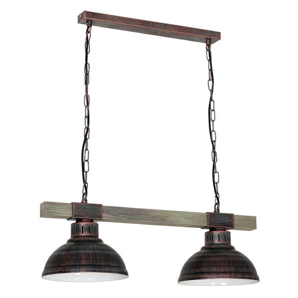 Luminex Lampa wisząca HAKON 2xE27/60W/230V patyna