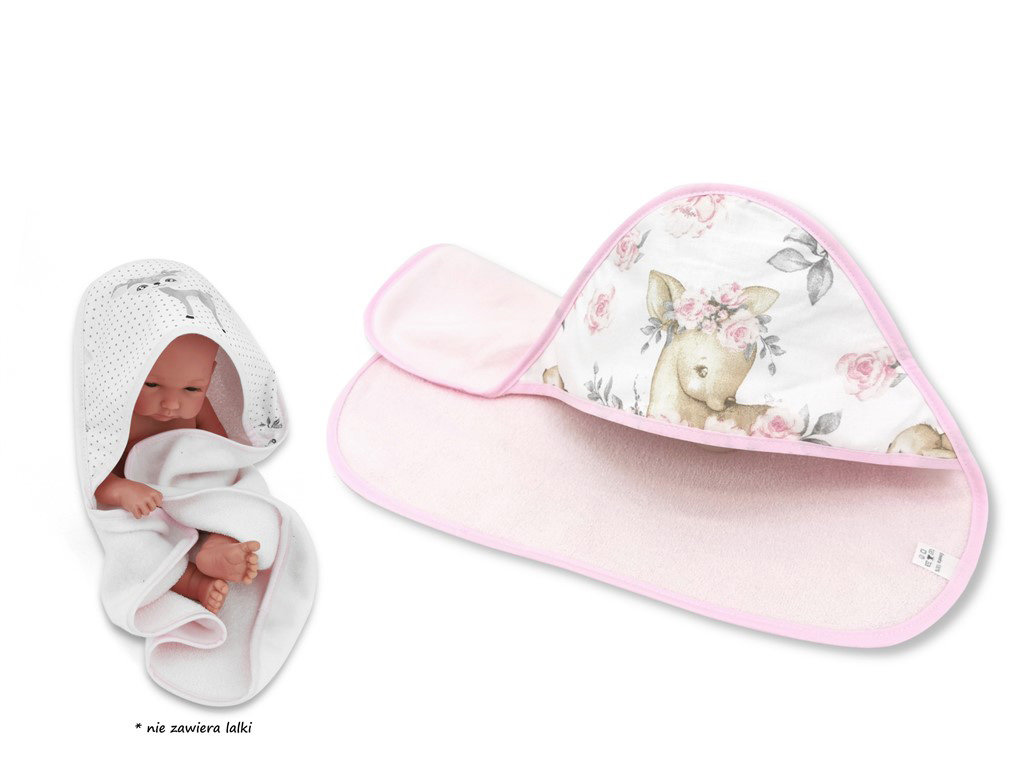 Okrycie kąpielowe dla lalki SŁODKA SARENKA RÓŻ