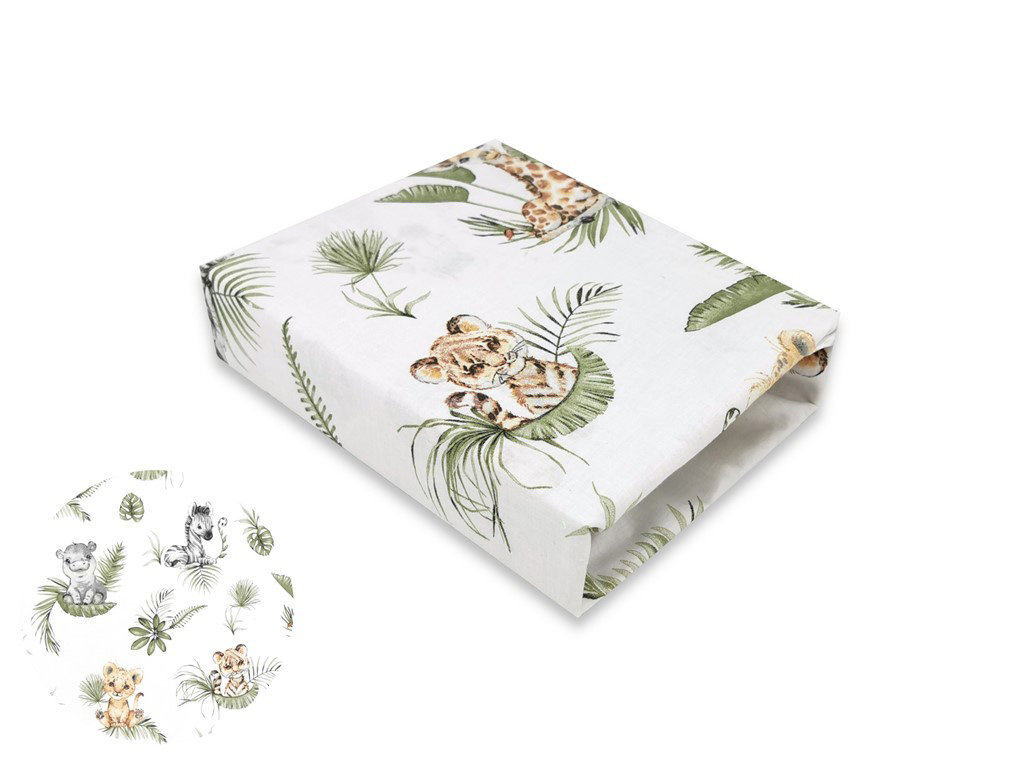 Prześcieradło 80X35 cm Do Wózka Safari Zielone