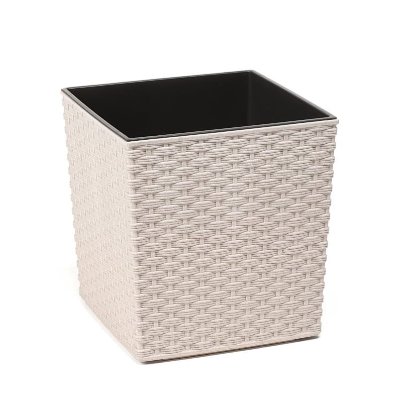 Doniczka Juka ECO 25 cm rattan biała 105/170
