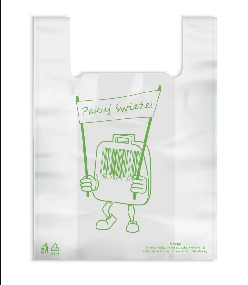 Reklamówki jednorazowe torby zrywki foliowe rolka MOCNE100szt 10mikron S514