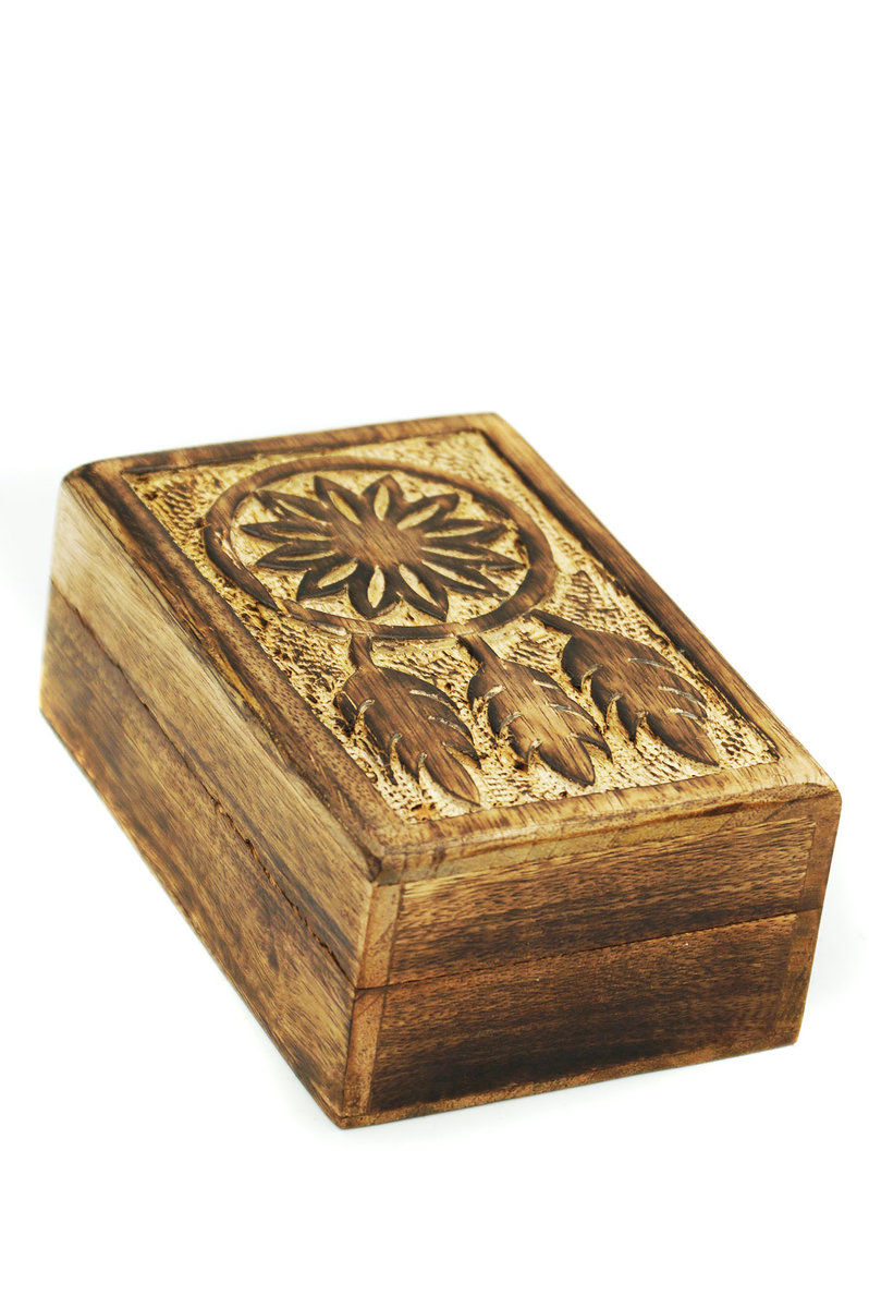 SZKATUŁKA DRENIANA PUDEŁKO SKRZYNECZKA ŁAPACZ SNÓW