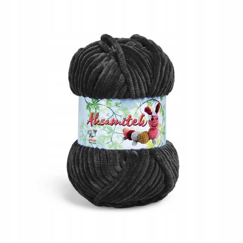 Włóczka Aksamitek Opus Kolor Czarny 30