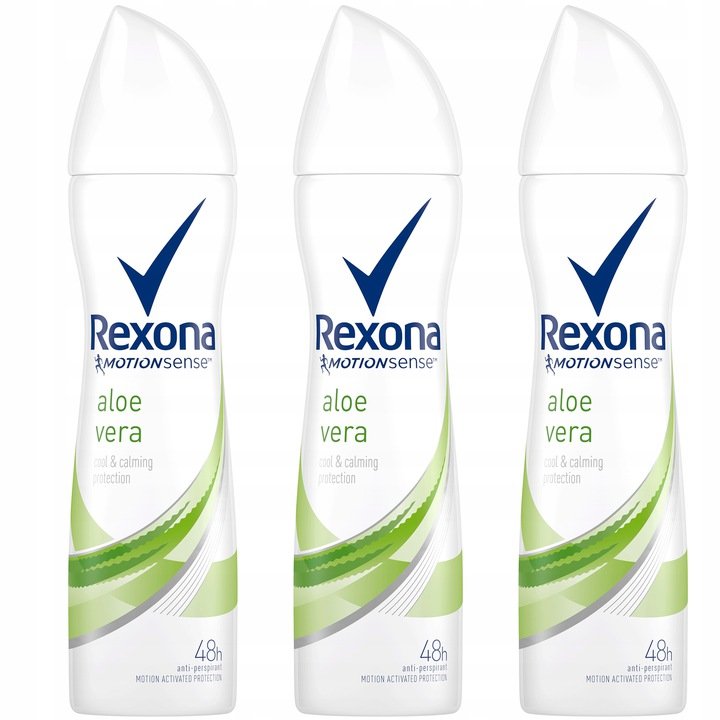Rexona, Aloe Vera Antyperspirant, 3x150ml