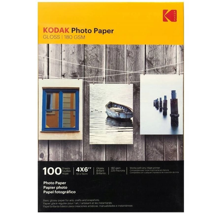 Kodak Inkjet Photo Paper (100 arkuszy, A6, (10 x 15 cm), 180 G) 6932357400971