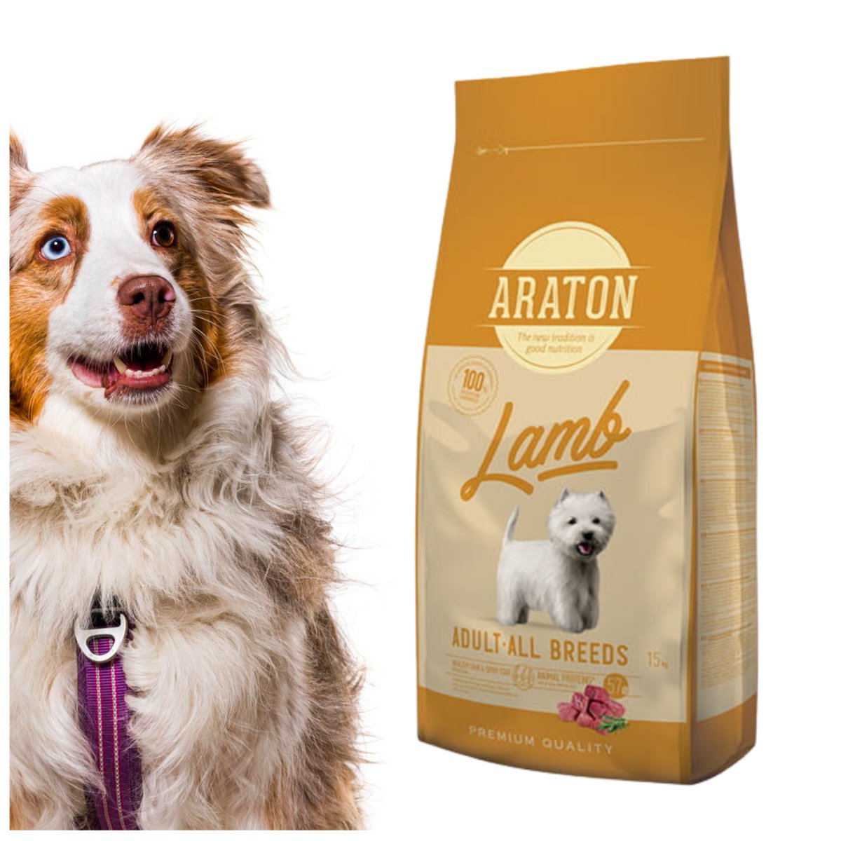 ARATON LAMB SUCHA KARMA Z JAGNIĘCINĄ DLA PSÓW 15kg