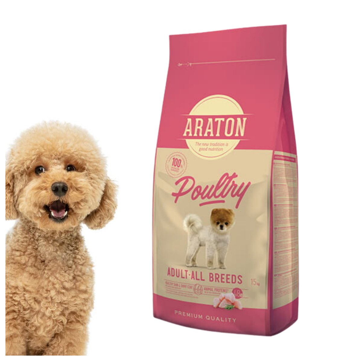 ARATON POULTRY SUCHA KARMA Z DROBIEM DLA PSÓW 15kg