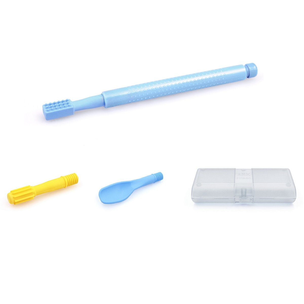 ARK Carry Kit Wibrator Logopedyczny Z-Vibe + 3 Końcówki Masujące Błękitny