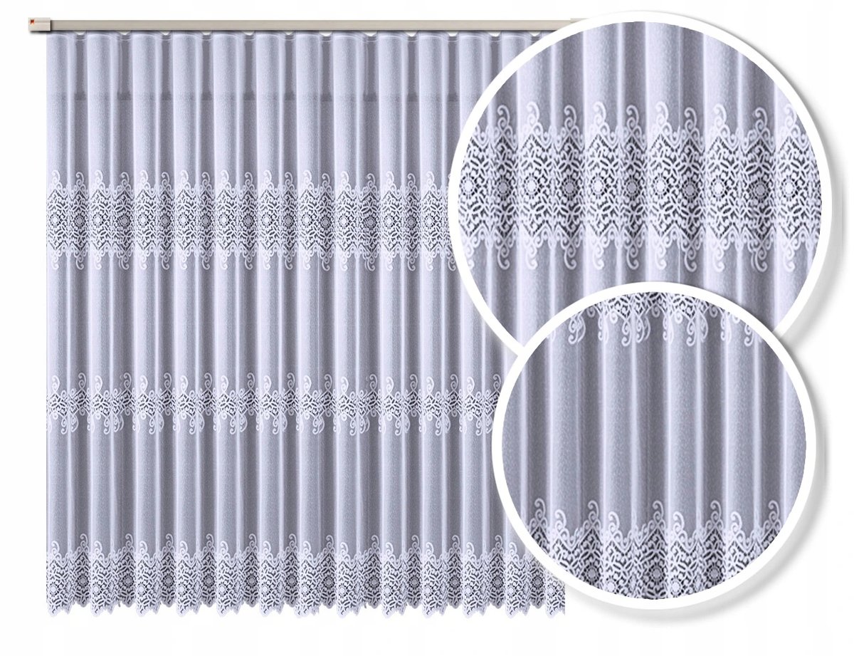 Firanka Żakardowa 3998/250 Firana Biała