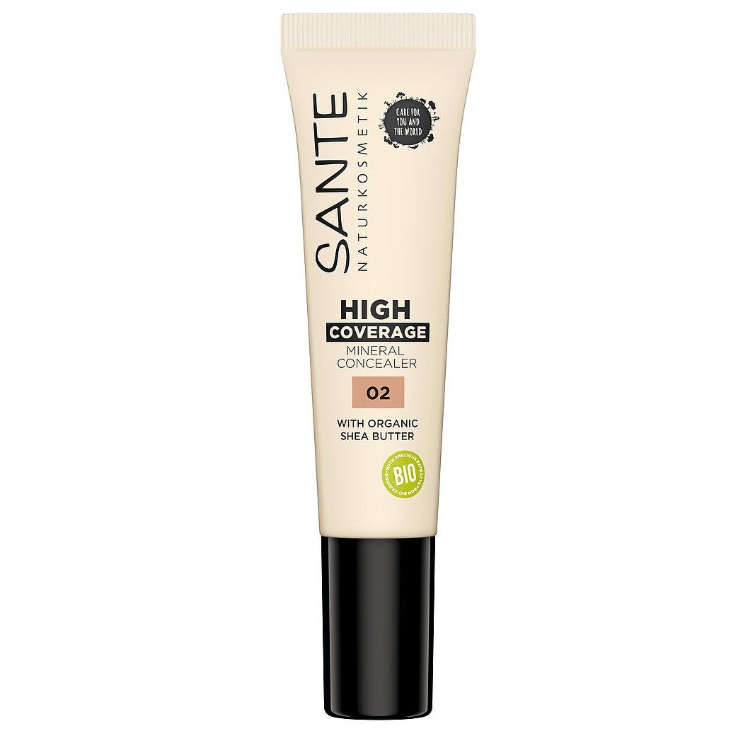 Sante Naturkosmetik SANTE Naturkosmetik Mineral Wake up Concealer 02 Warm Beige, płynny, kryje cienie i skazy, z naturalnym hialuronem, wegański, 8 ml