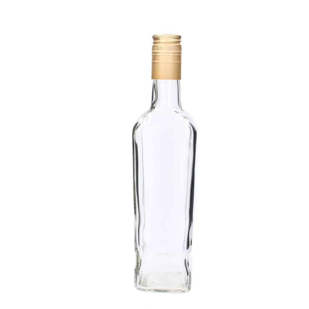 Butelka Szklana Ozdobna Kwadratowa 500 Ml 0075
