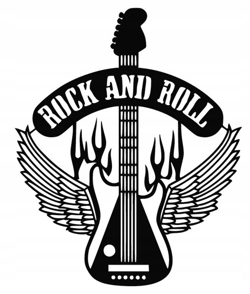 Dekoracja Ścienna Loft Gitara Rock And Roll A143