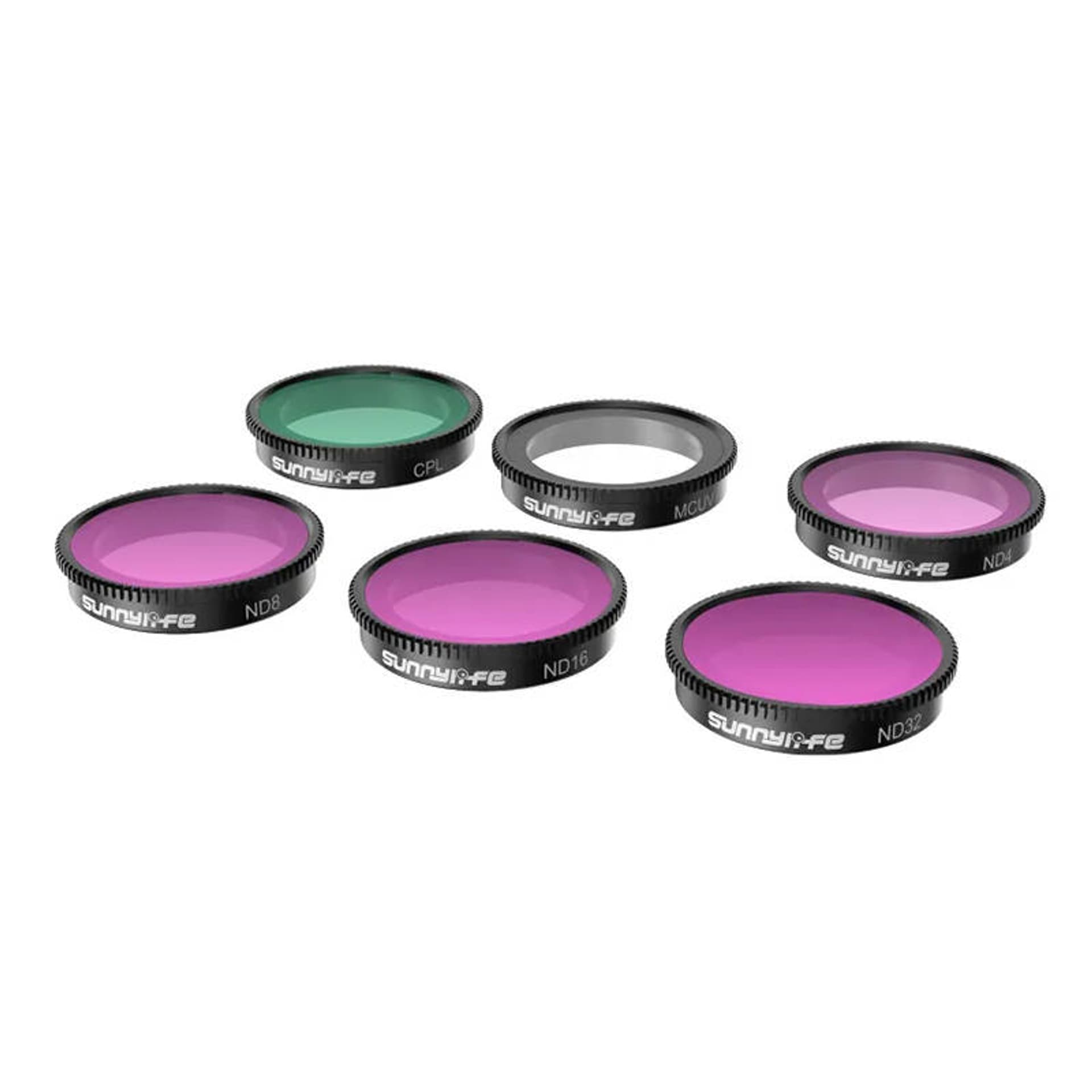 Zestaw 6 filtrów MCUV+CPL+ND4+ND8+ND16+ND32 Sunnylife do Insta360 GO 3/2