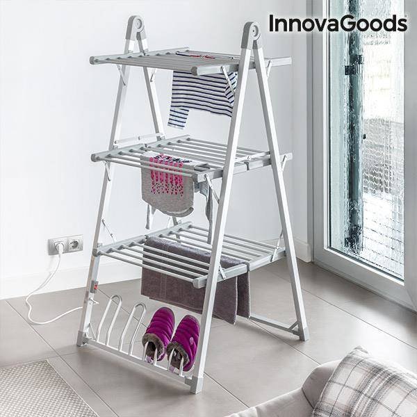 InnovaGoods compak innovag Northwoods 300 W grijs opvouw baar droogrek elektrycznie (30 staven) IG114383