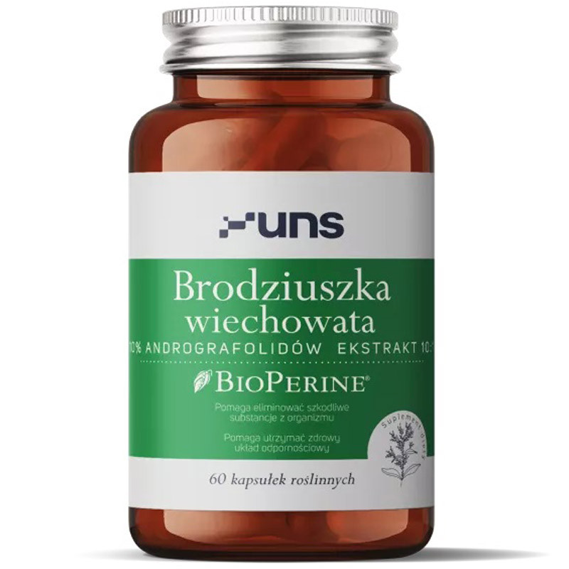 Zdjęcia - Witaminy i składniki mineralne UNS Brodziuszka Wiechowata 10 Andrografolidów Ekstrakt 10:1 60vegcaps 