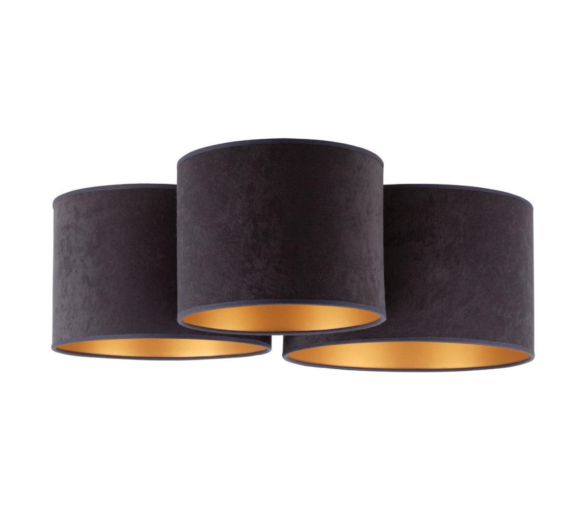 Duolla - Plafon ROLLER TRIO 3xE27/60W/230V antracyt