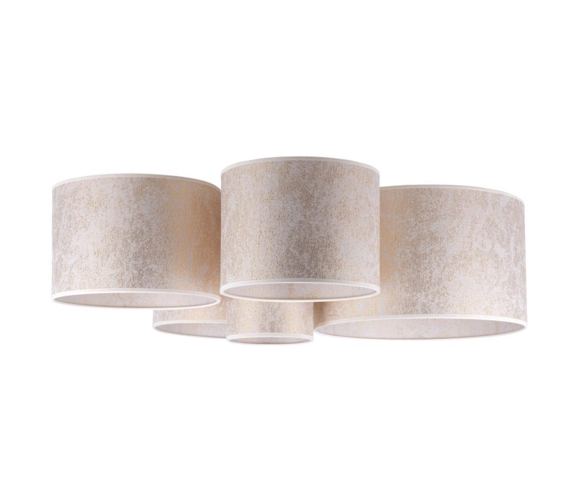 Duolla - Lampa sufitowa ROLLER PENTO 5xE27/60W/230V złota