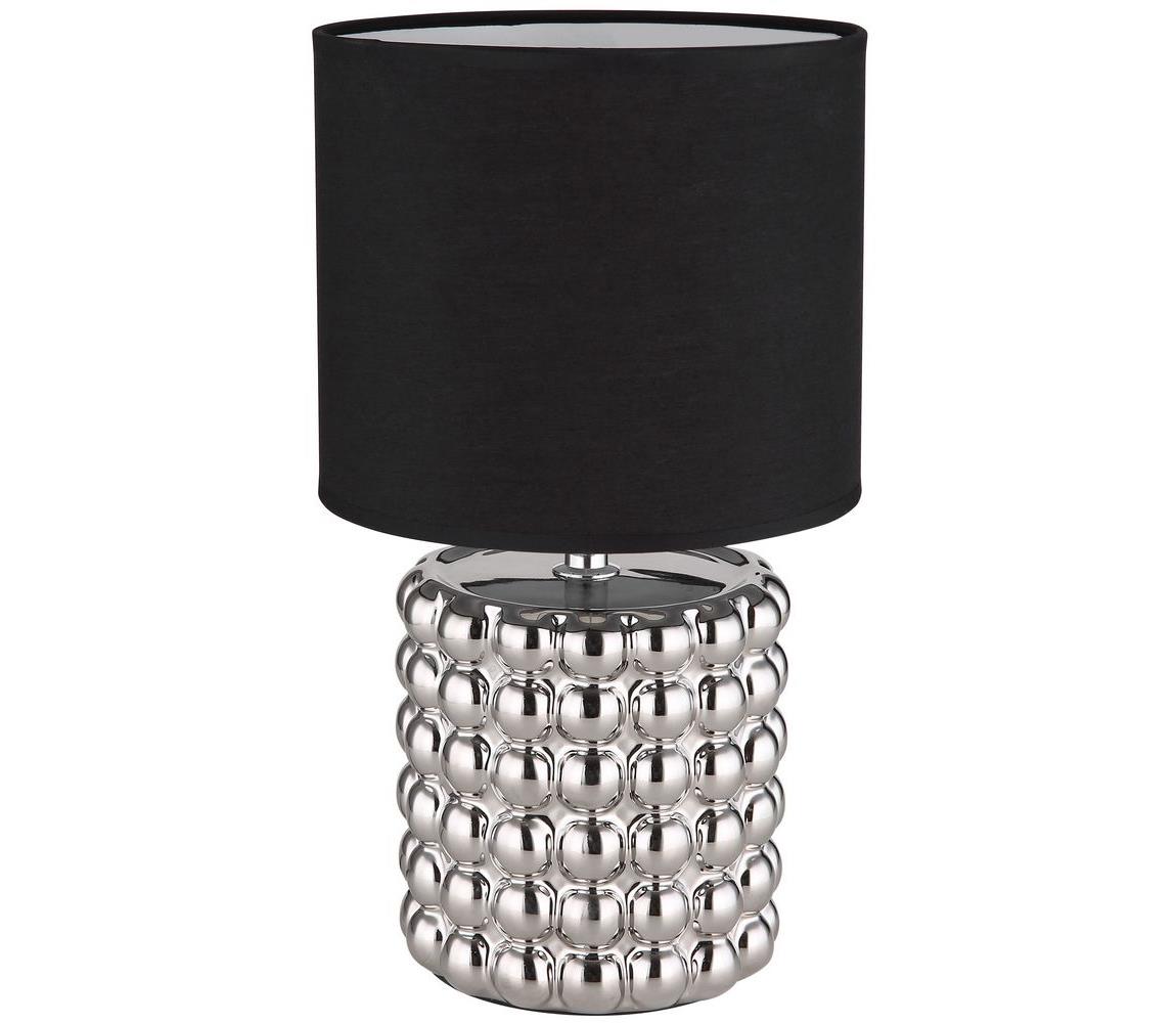 Globo 21626C - Lampa stołowa VALENTINO 1xE14/40W/230V czarna/srebrna