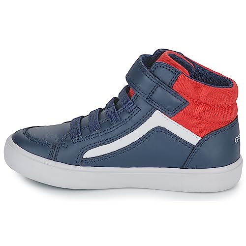 Geox Chłopięce J Gisli Boy C sneakersy, Navy Red, 39 eu