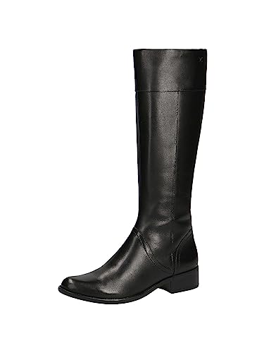 Caprice Damskie botki 9-25511-41 38 płaskie, Czarna papka, 38 EU