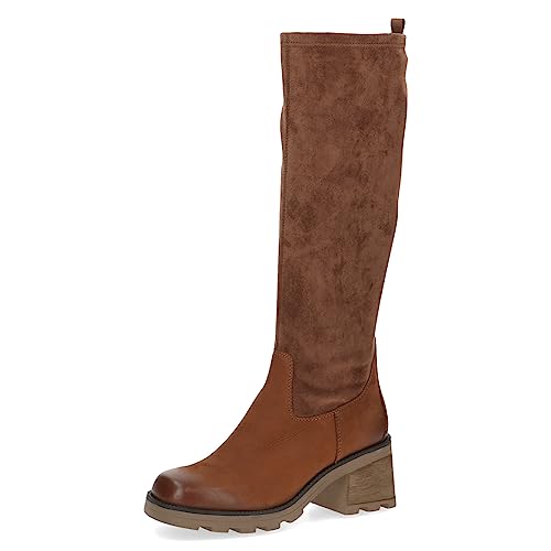 Caprice Damskie 9-25609-41 kozaki na obcasie, Cognac Comb, 36 EU