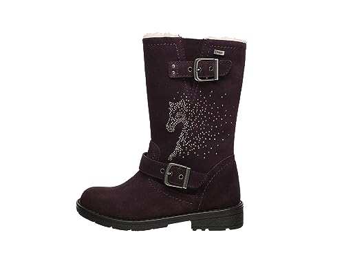 Lurchi Dziewczęce kozaki Heidi-tex półdługie, jeżyna, 33 EU Weit