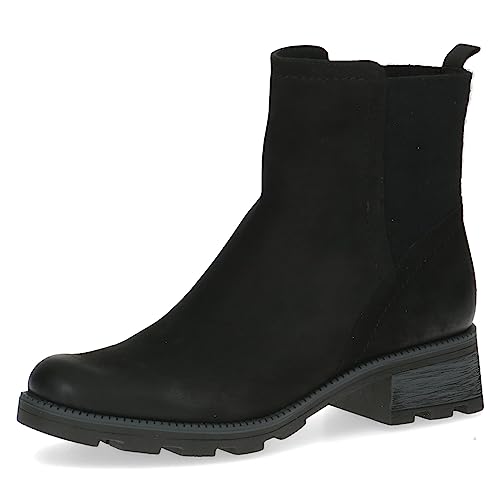 CAPRICE Botki 9-25227-41 szerokość G, Black nubuc, 41 EU