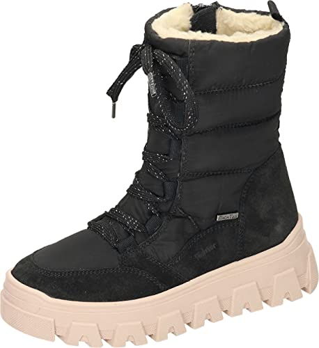 Richter Kinderschuhe Dziewczęce żelazne półdługie kozaki, czarny, 38 EU