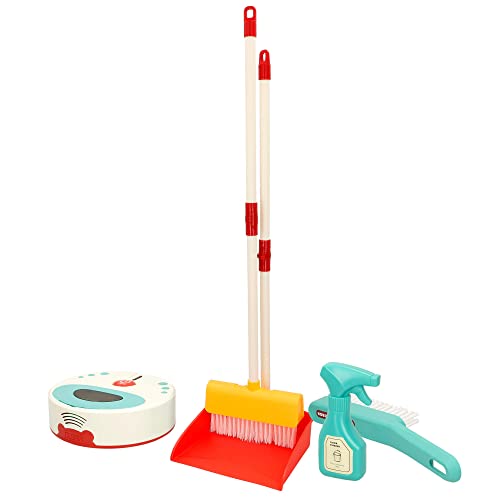 COLORBABY 49683 Zestaw do czyszczenia zabawek ze światłem i dźwiękiem/Akcesoria do czyszczenia zawiera miotłę, zbieracz i robot czyszczący/zestaw do czyszczenia dzieci