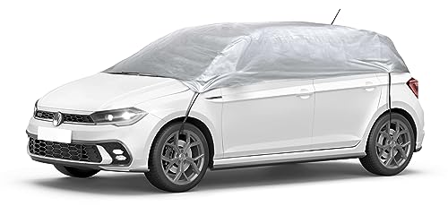 WALSER Plandeka samochodowa All Weather Basic, wodoszczelna, w 100% odporna na warunki atmosferyczne, plandeka samochodowa do użytku na zewnątrz, wodoszczelna, rozmiar M, srebrna