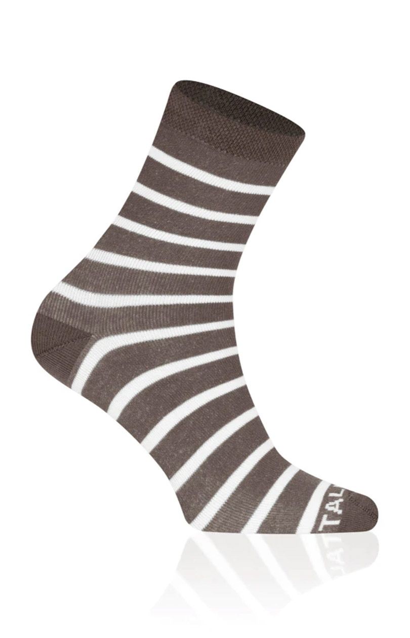 Skarpetki długie w paski S158D Lars, Kolor beżowy-ecru, Rozmiar 35-38, Italian Fashion - Primodo.com