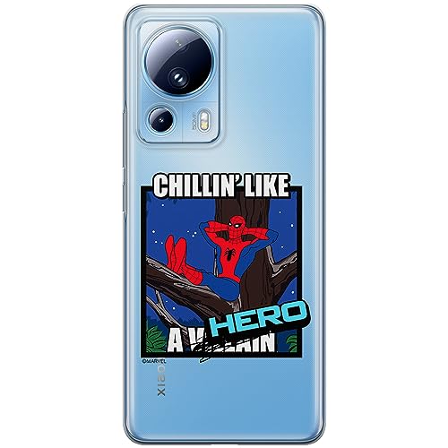 ERT GROUP etui na telefon Xiaomi 13 LITE/CIVI 2, case oryginalny i oficjalnie licencjonowany przez Marvel, wzór Spider Man 033, optymalnie dopasowane, plecki z TPU częściowo przeźroczyste