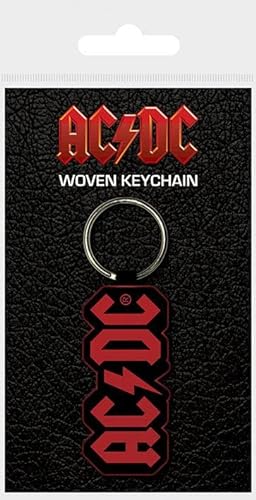 Pyramid International Breloczek do kluczy AC/DC, zamek błyskawiczny lub zawieszka do plecaka (wzór logo Woven) - oficjalny towar, wielokolorowy, jeden rozmiar, zawieszka, wielobarwny, rozmiar