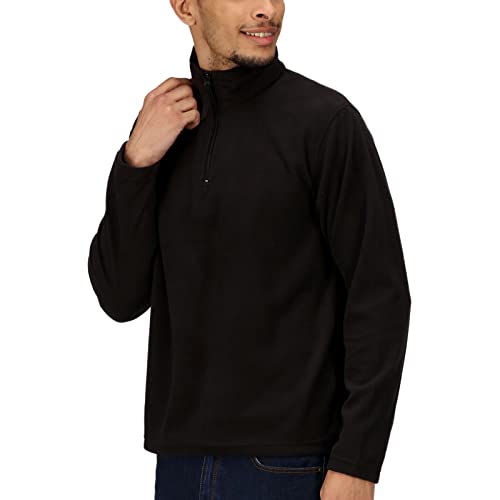 Regatta Męska kurtka polarowa z mikrozamkiem błyskawicznym, czarna, rozmiar XXXXL, rozmiar producenta XXXX
