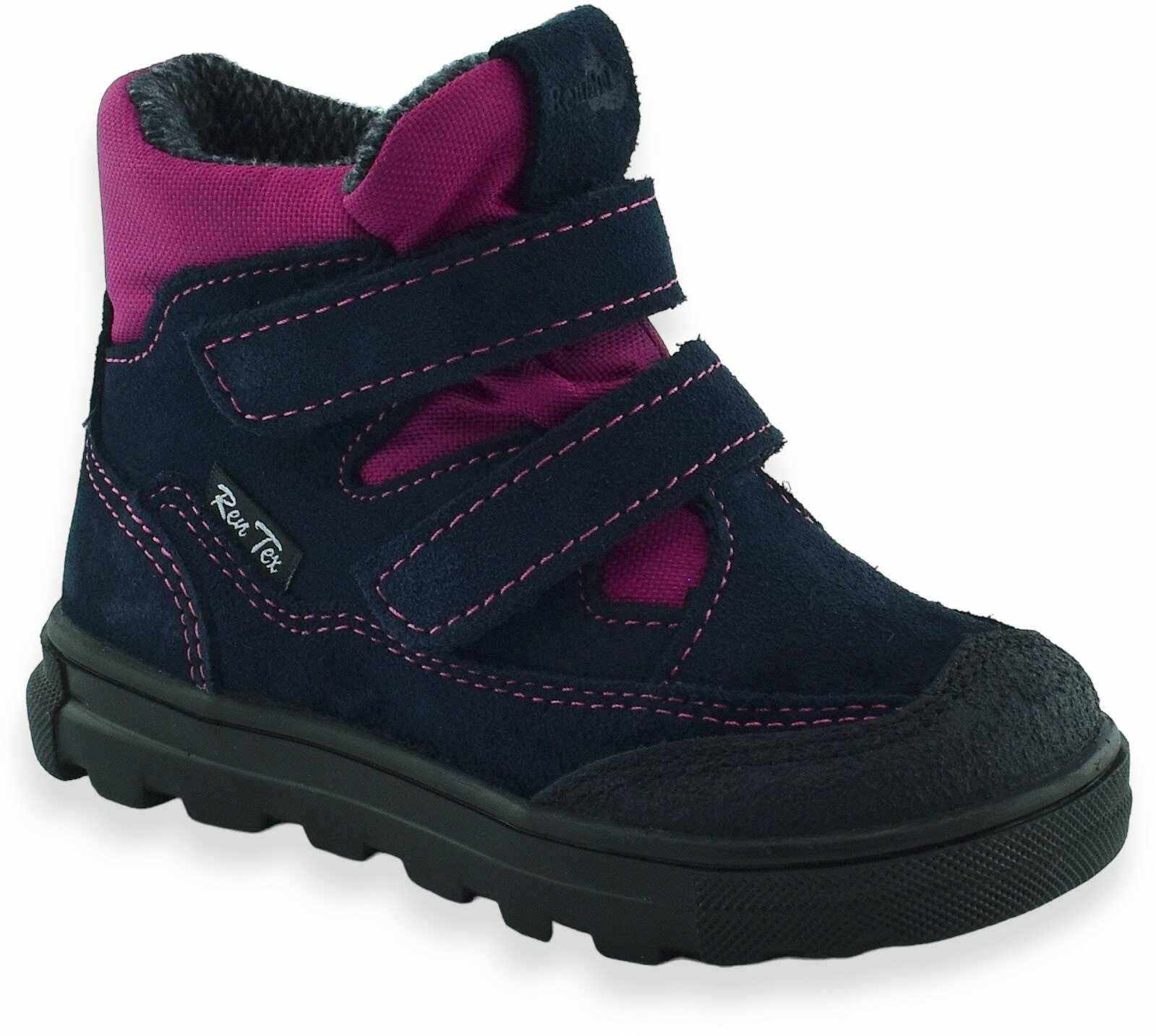 Buty dziewczęce z membraną RenTex 13-1539-0760 Granat Amarant