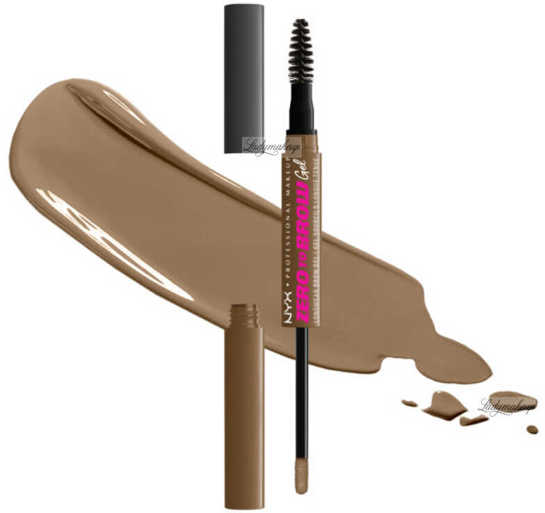 NYX Professional Makeup - ZERO to BROW Longwear Brow Gel - Długotrwały, wodoodporny żel do brwi - 2 ml - TAUPE