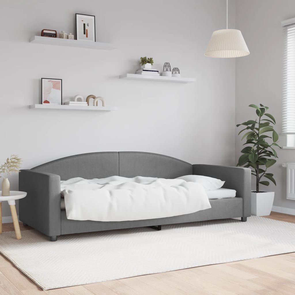 Sofa z funkcją spania, ciemnoszara, 90x200 cm, obita tkaniną Lumarko!