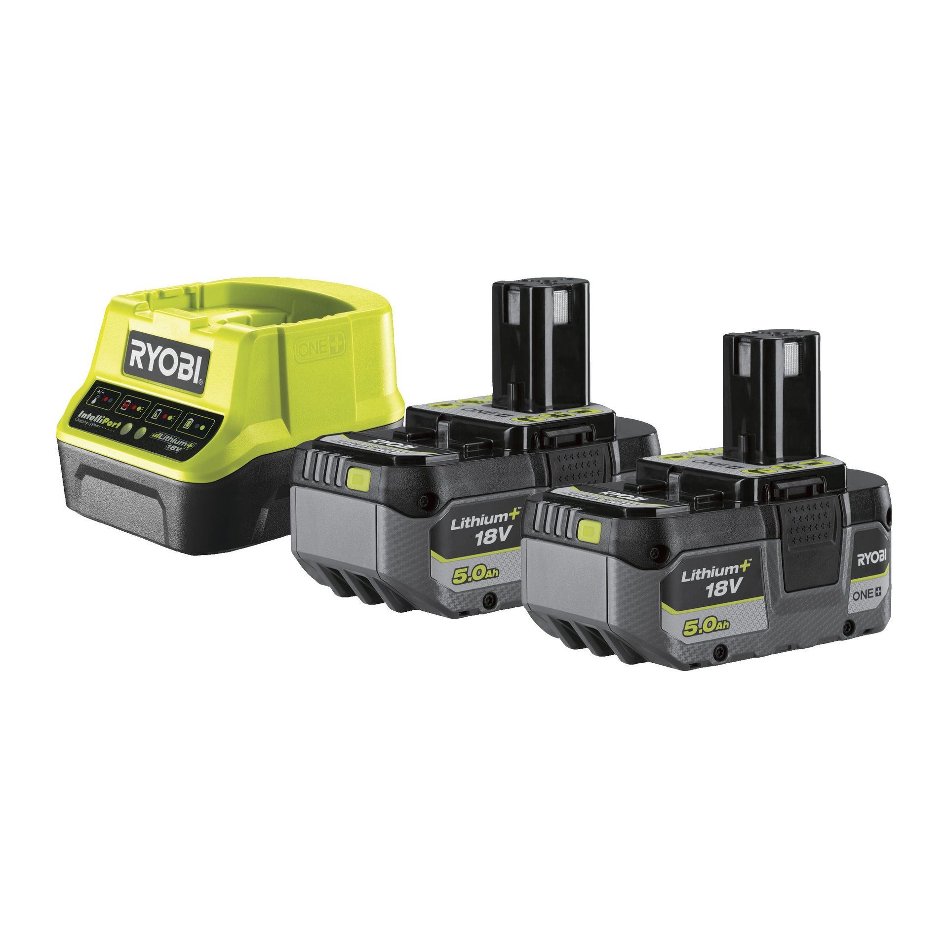 Фото - Акумулятор для інструменту Ryobi Zestaw akumulatora 18V Lithium+  z ładowarką (2 x 5.0 Ah)