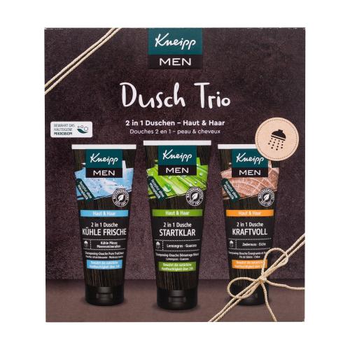 Kneipp Men Shower Trio Zestaw żel pod prysznic 2in1 Kühle Frische 75 ml + żel pod prysznic 2in1 Startklar 75 ml + żel pod prysznic 2in1 Kraftvoll 75 ml