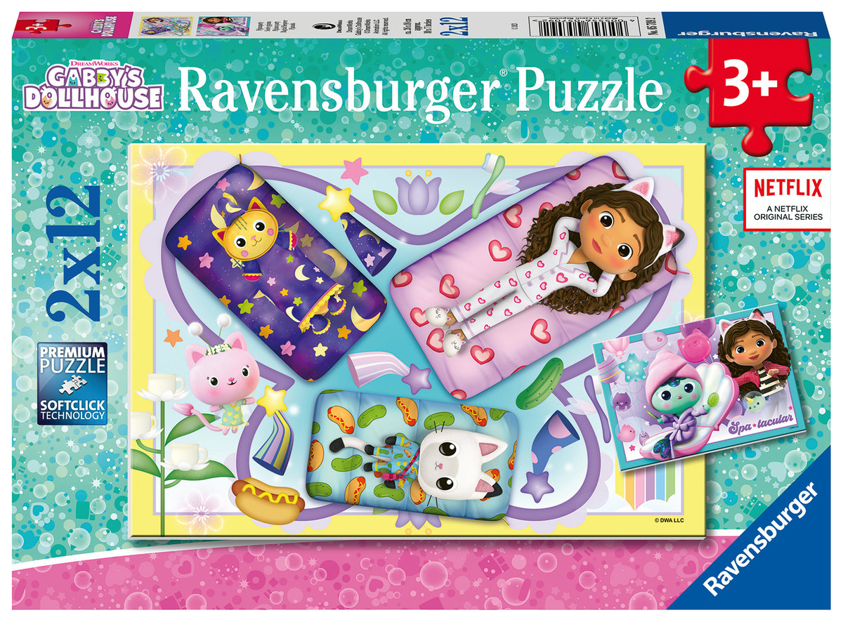 Puzzle dla dzieci 2x12 Koci Domek Gabi
