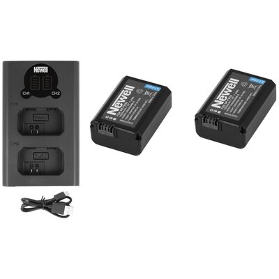 Zestaw Newell ładowarka dwukanałowa DL-USB-C i dwa akumulatory NP-FW50 do Sony