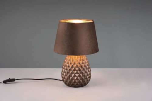 Trio Leuchten Klasyczna lampa stołowa brązowa 35 cm - Betty