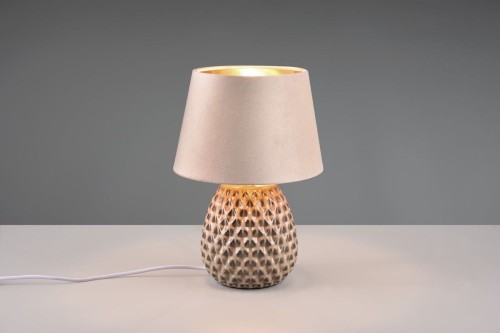 Trio Leuchten Klasyczna lampa stołowa beżowa 35 cm - Betty