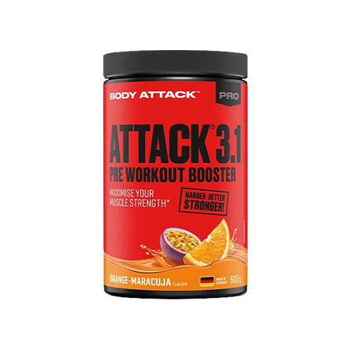 BODY ATTACK Attack 3.1 Pre Workout Booster - 600g - Orange - Maracuja