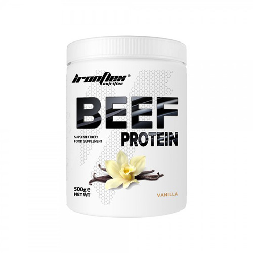 IRONFLEX Beef Protein - 500g - Strawberry - Białko Wołowe