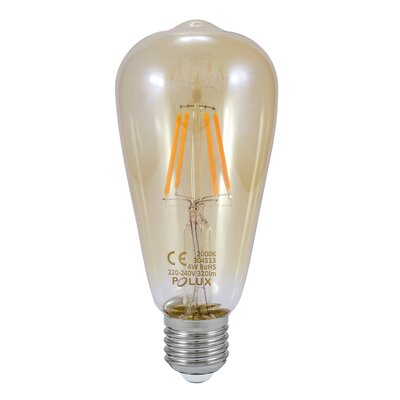 Polux  Żarówka E27 ST64 FILAMENT 3,7W CIEPŁA 304513